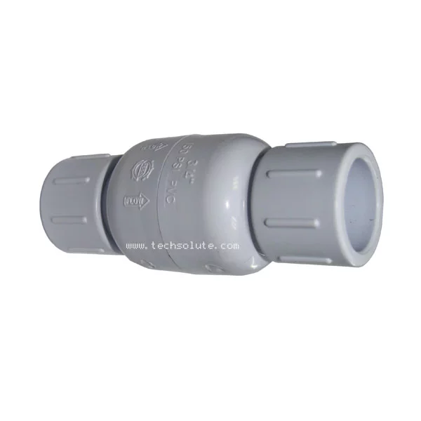 uPVC Inline Check Valve (Spring type) Size 3/4 inch
