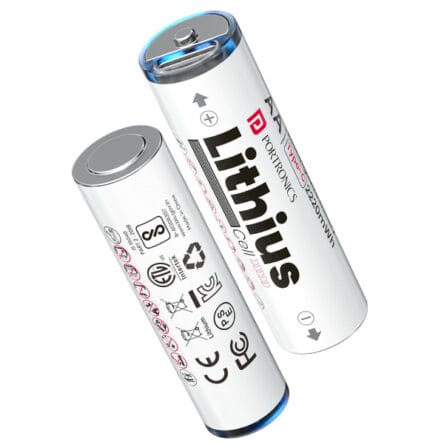 Portronics Lithius AA, Type C Rechargeable Batteries, Pack of 2