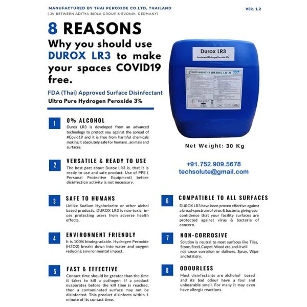 Durox LR-3 Surface Sanitizer Concentrate (30 kg) - Image 2