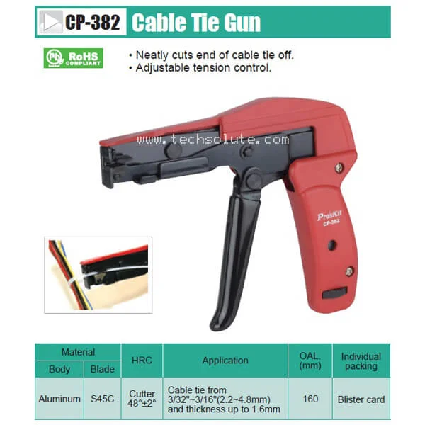 Pro'sKit Cable Tie Gun CP-382 - Image 2