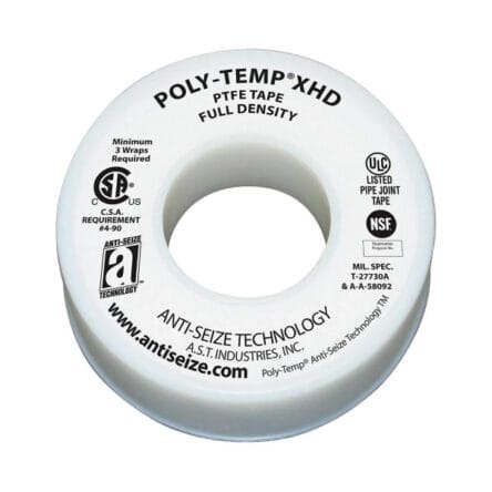 POLY-TEMP XHD PTFE Tape, 46230 Size 1/2″ x 260″