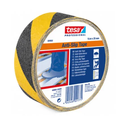 Tesa Anti Slip Tape 60951 15 M x 25mm Black/Yellow
